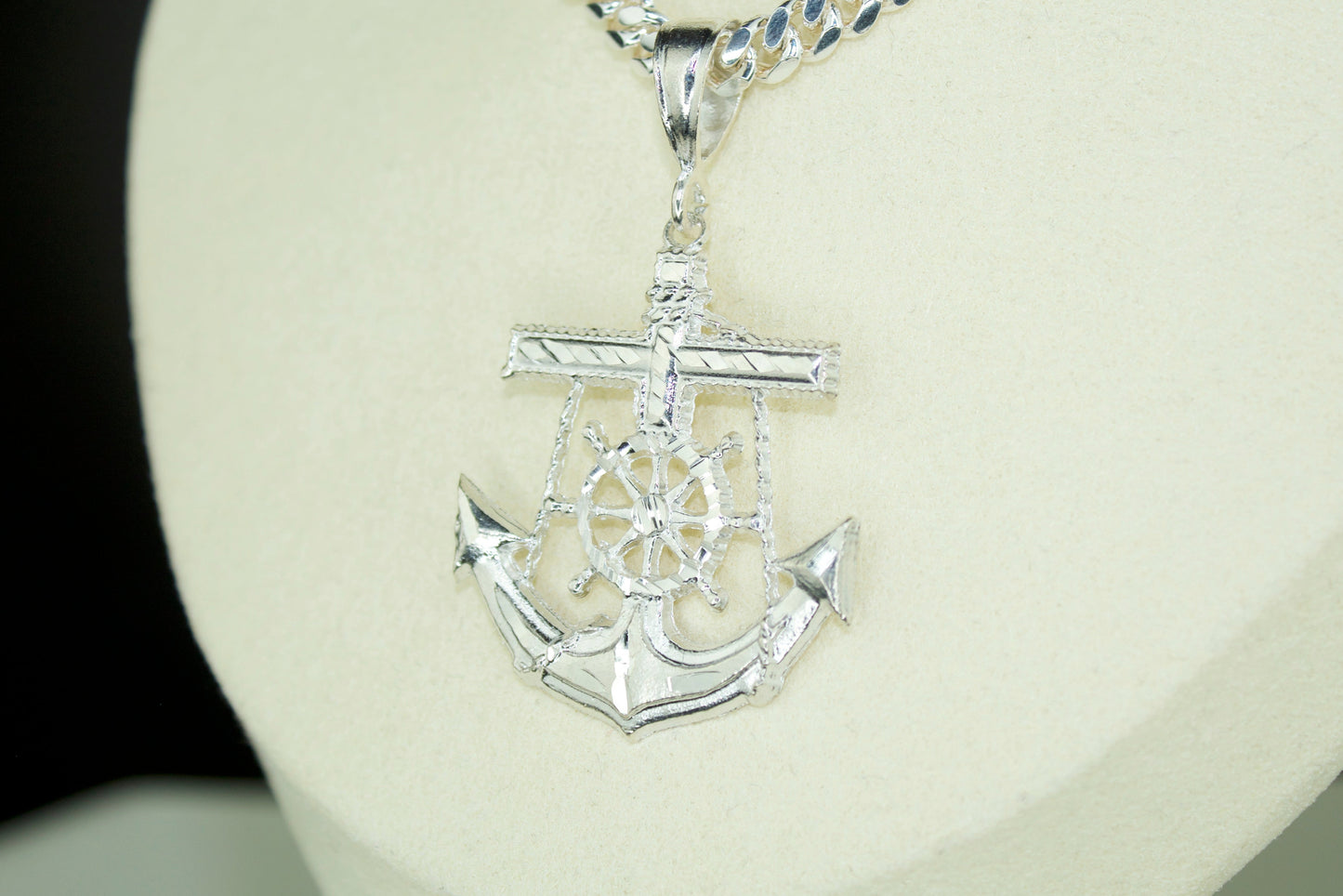 Large Anchor Cross Pendant .925 Silver