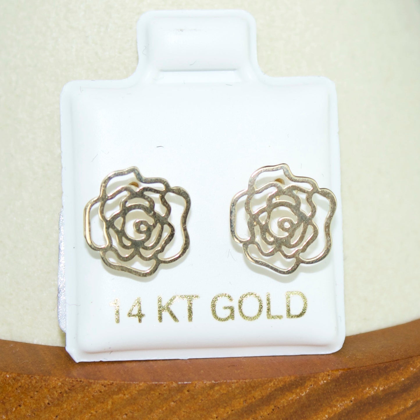 Rose Stud Earrings | 14K