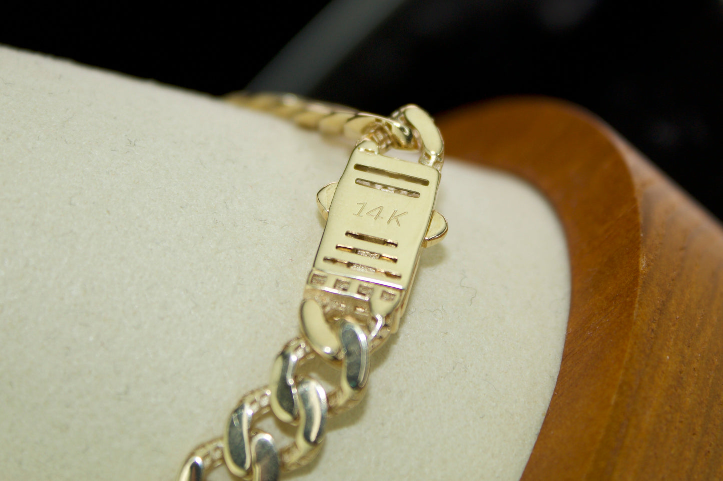 Crown Monaco Bracelet | 14K Semi Hollow | 7.75” | 7.2mm