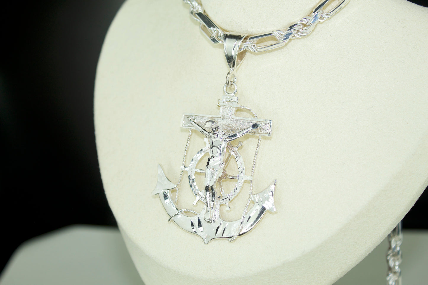 XL Anchor Cross Pendant .925 Silver