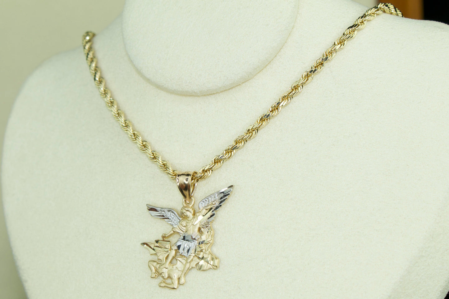 San Miguel Arcángel Pendant (Saint Michael) | 14K Two-Tone