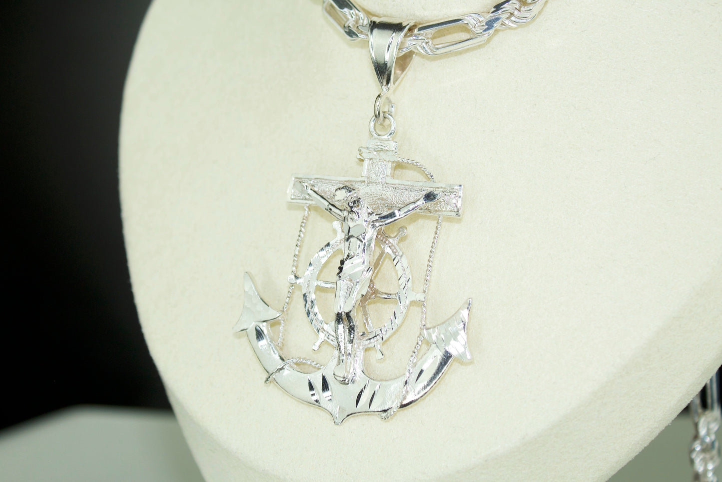 XL Anchor Cross Pendant .925 Silver