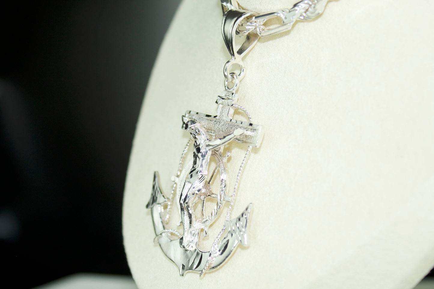 XL Anchor Cross Pendant .925 Silver