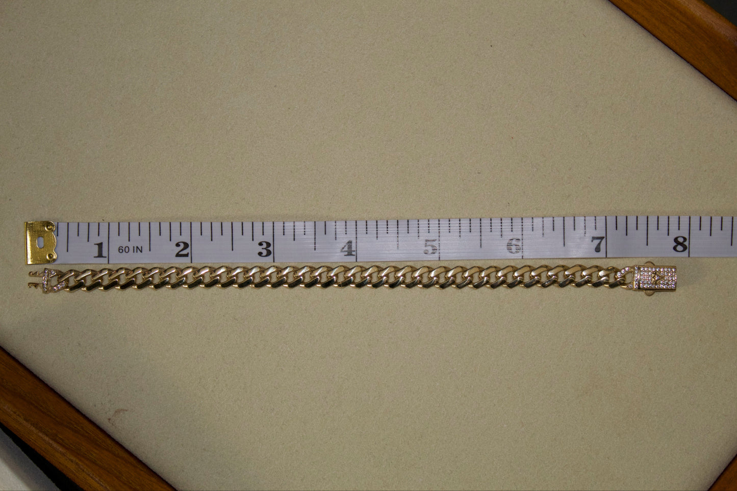 Crown Monaco Bracelet | 14K Semi Hollow | 7.75” | 7.2mm
