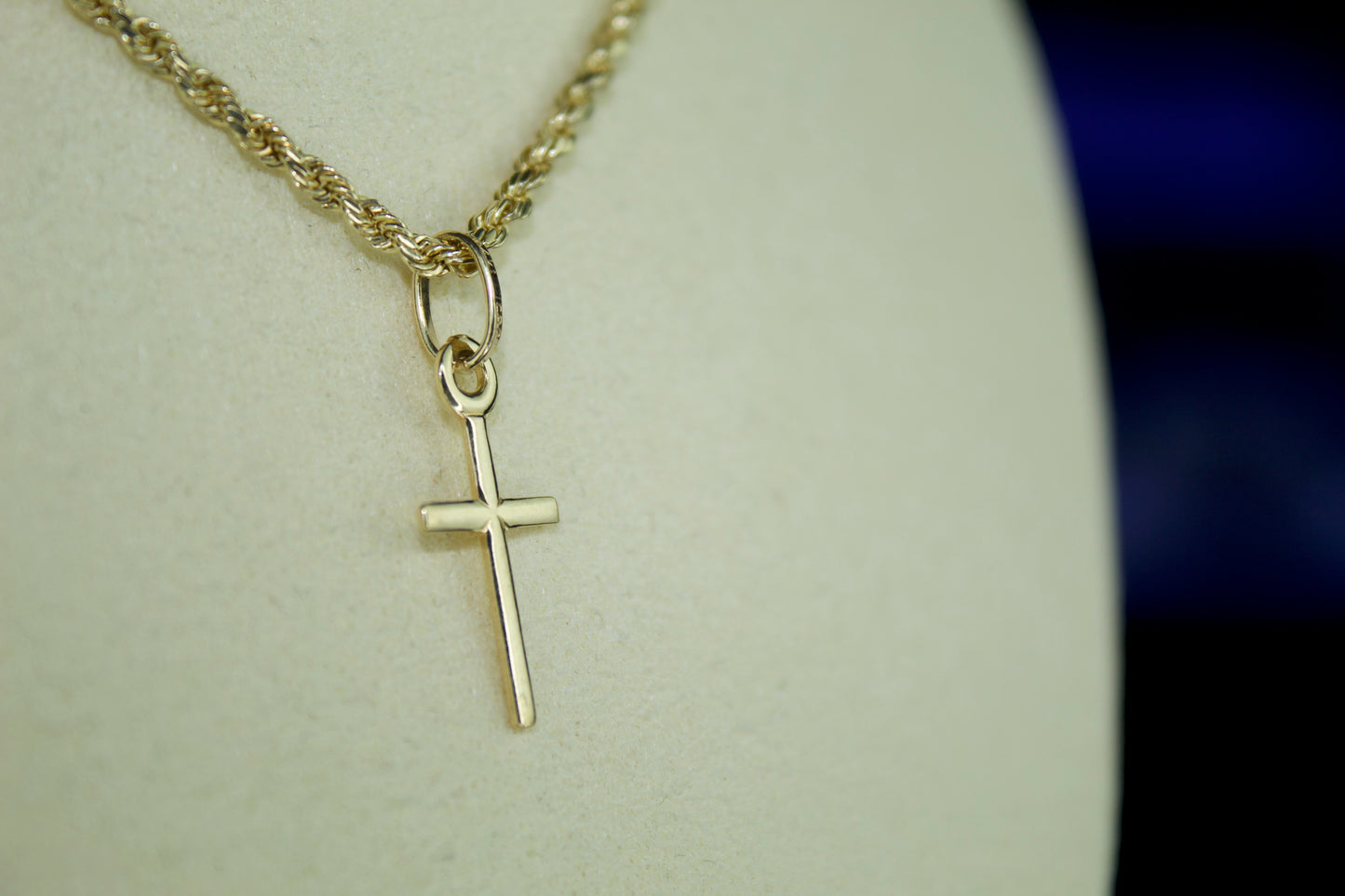 14K Dainty Yellow Gold Cross Pendant