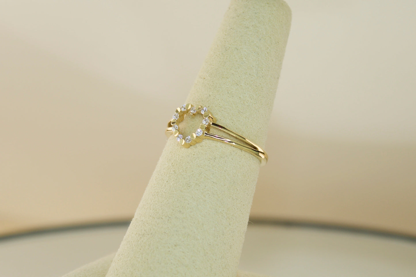 14K CZ Heart Ring | Size 7