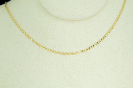 14K Solid Cuban Link Chain | 1.4mm | 16 Inch | Kids Size