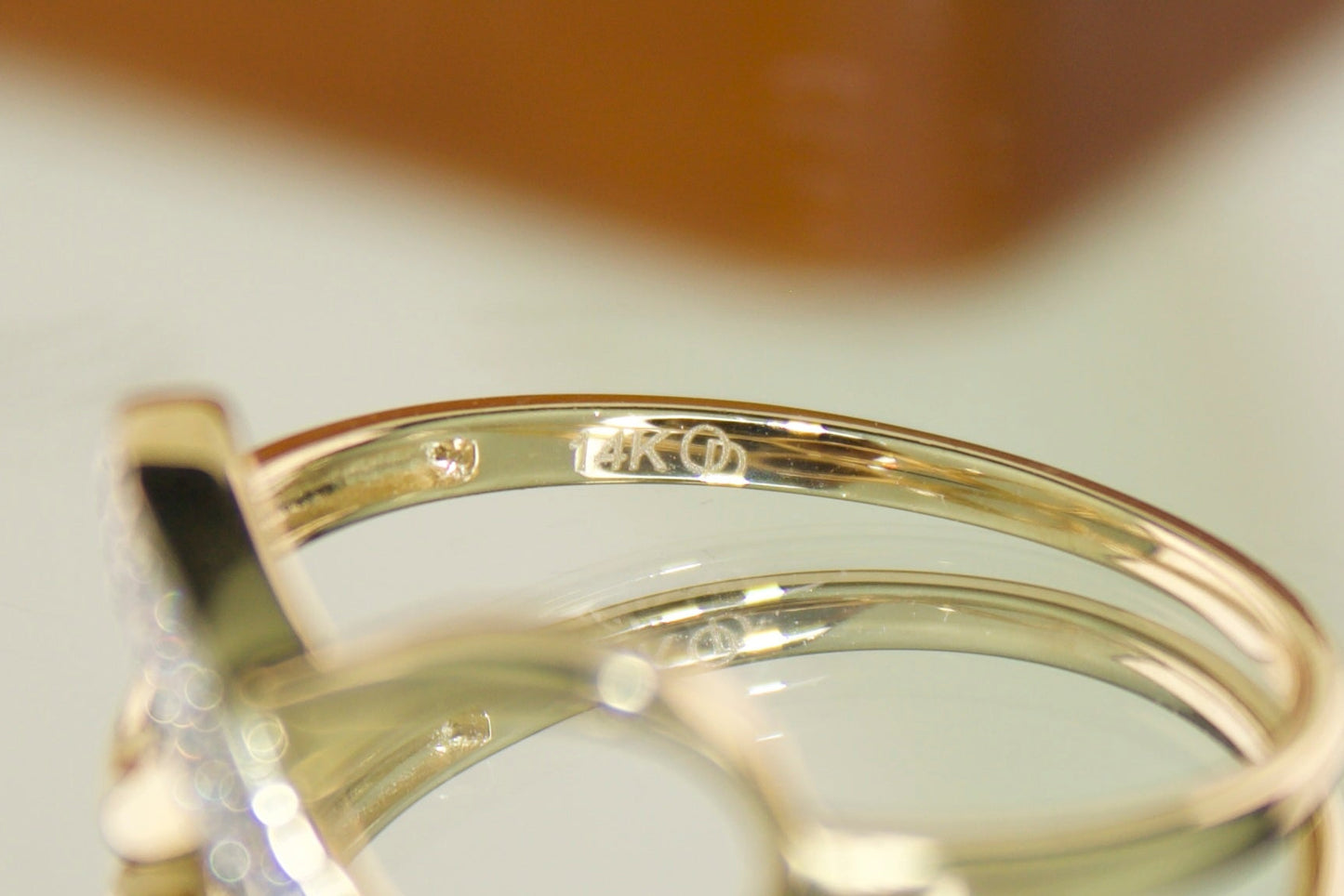 14K Infinity Ring with CZ Accents | Size 7