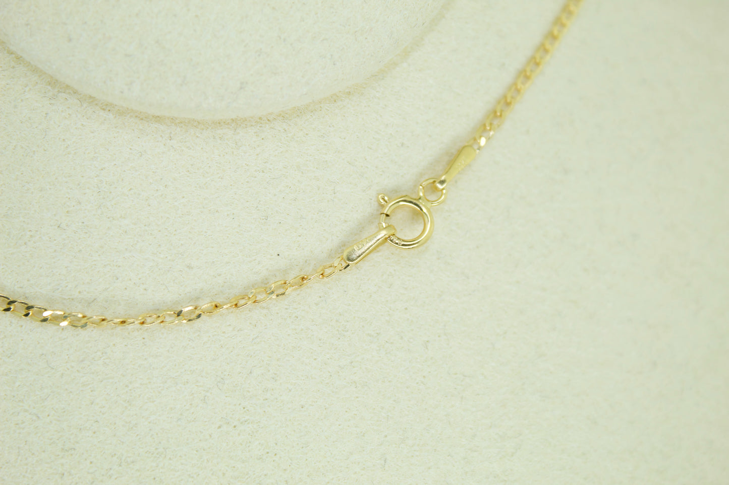 14K Solid Cuban Link Chain | 1.4mm | 16 Inch | Kids Size