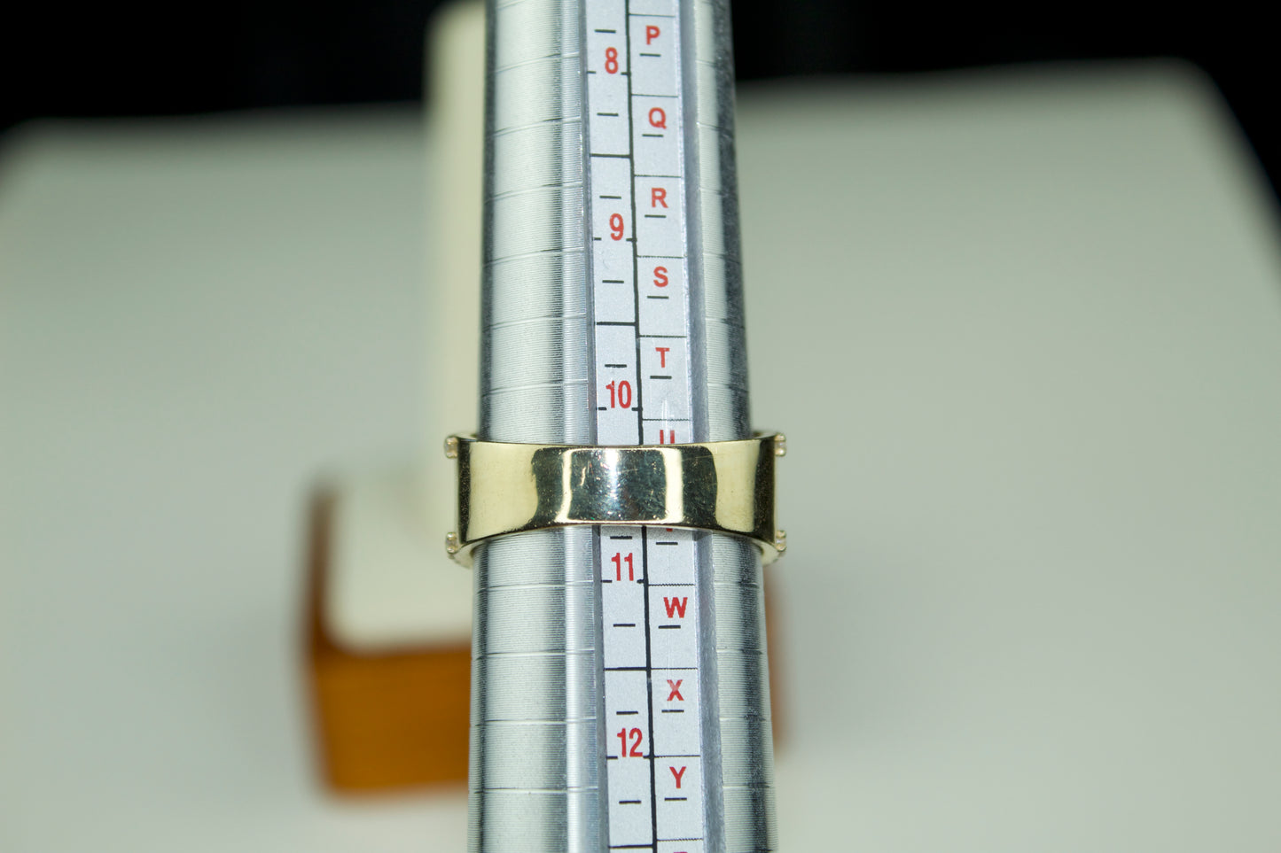 14K Solid Greek Key Ring with CZ Accents