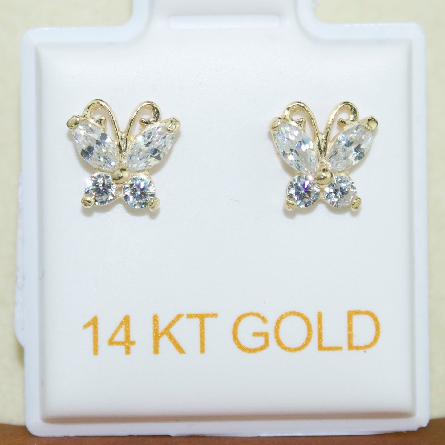 Butterfly Stud Earrings | 14K