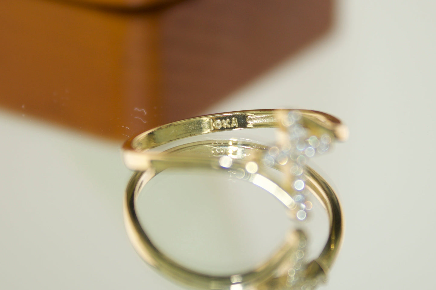 Cross Ring with CZ Accents | Solid 10K | Size 7.5