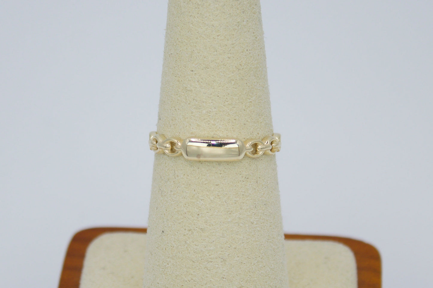 14K Solid Gold Elegant Chain Ring | Size 7