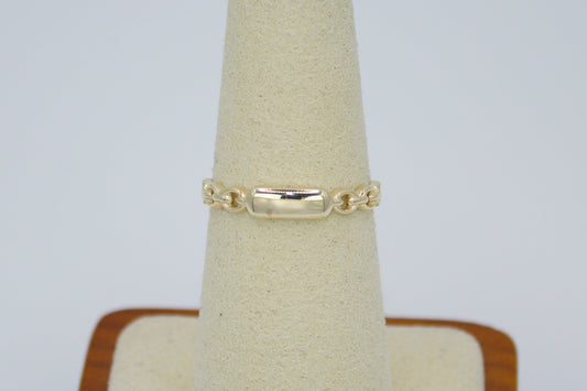 14K Solid Gold Elegant Chain Ring | Size 7