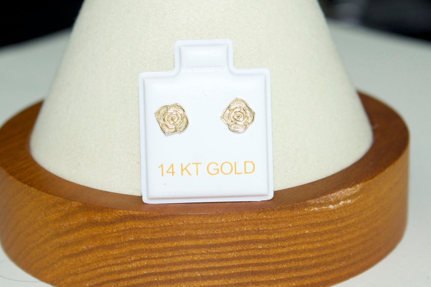 Rose Stud Earrings | 14K