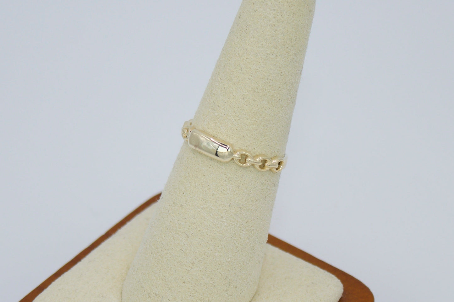 14K Solid Gold Elegant Chain Ring | Size 7