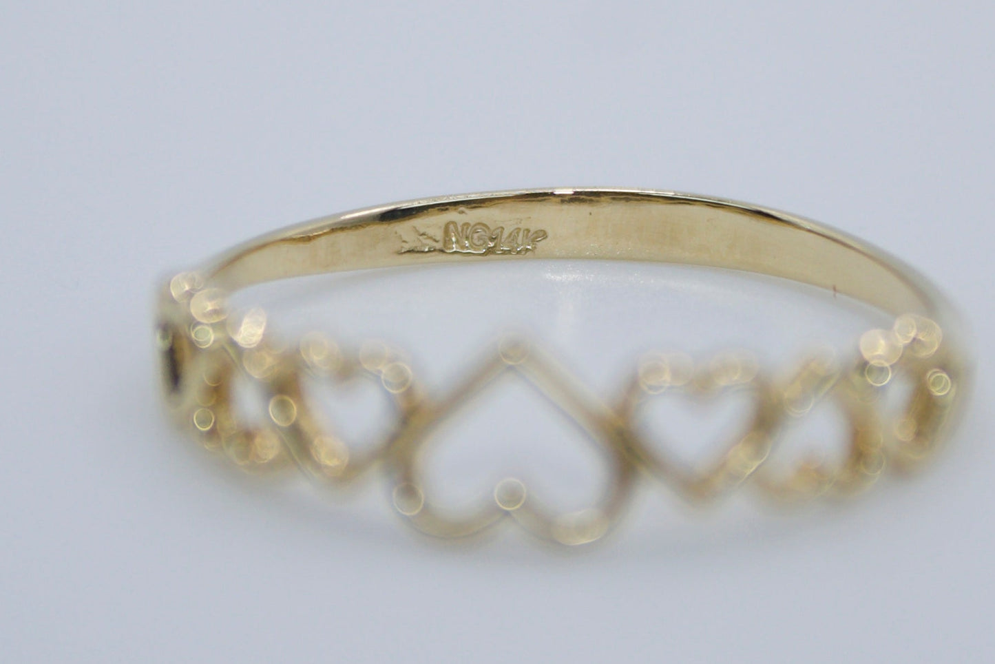 14K Endless Hearts Ring | Size 7