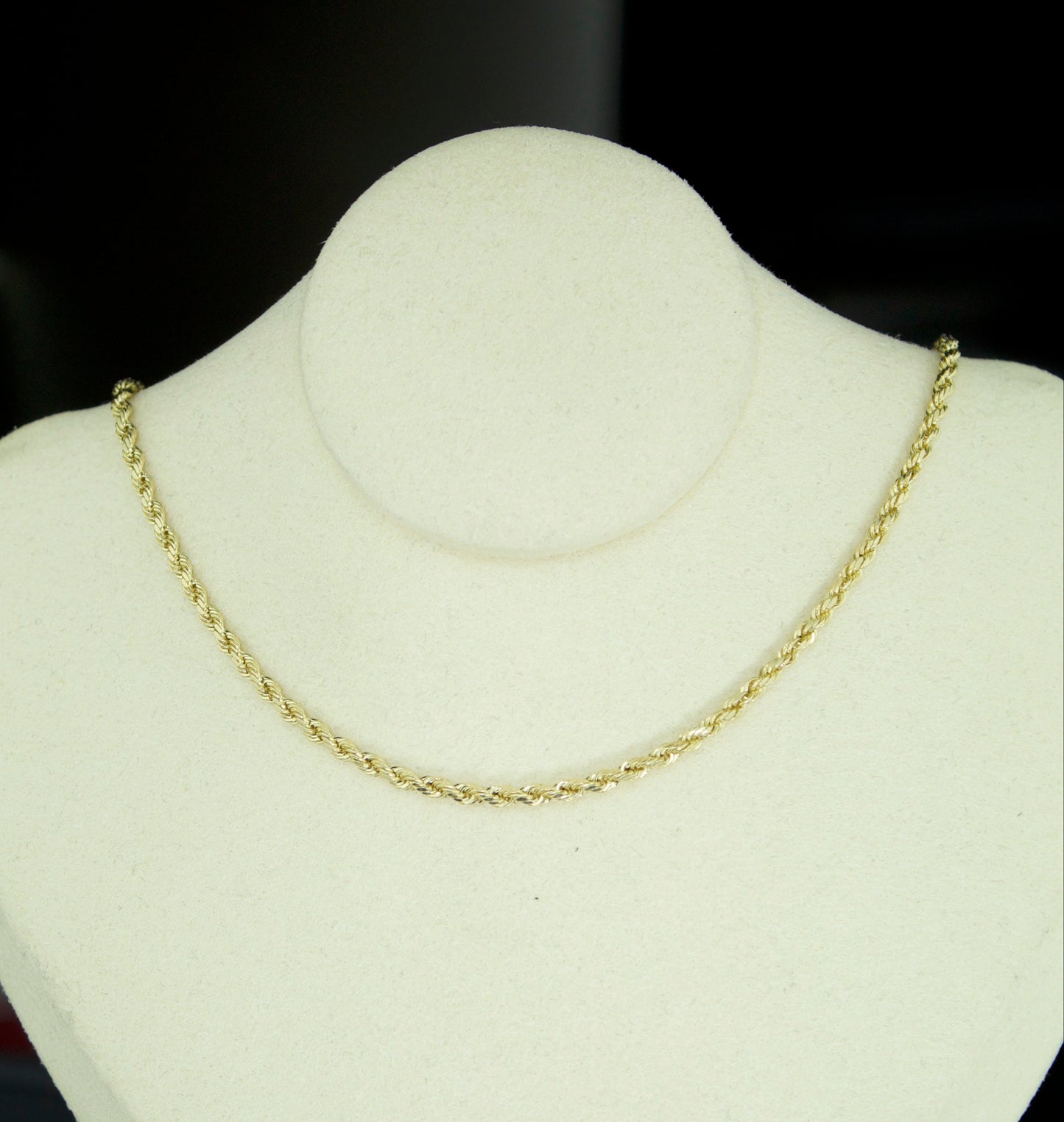 20" Diamond Cut Rope Chain | 10K | Hollow | 2.5mm