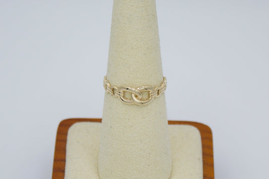 14K Signature Link Ring | Size 7.25