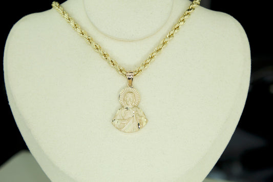 San Judas Pendant | 14K | Diamond Cut | Set Options Available