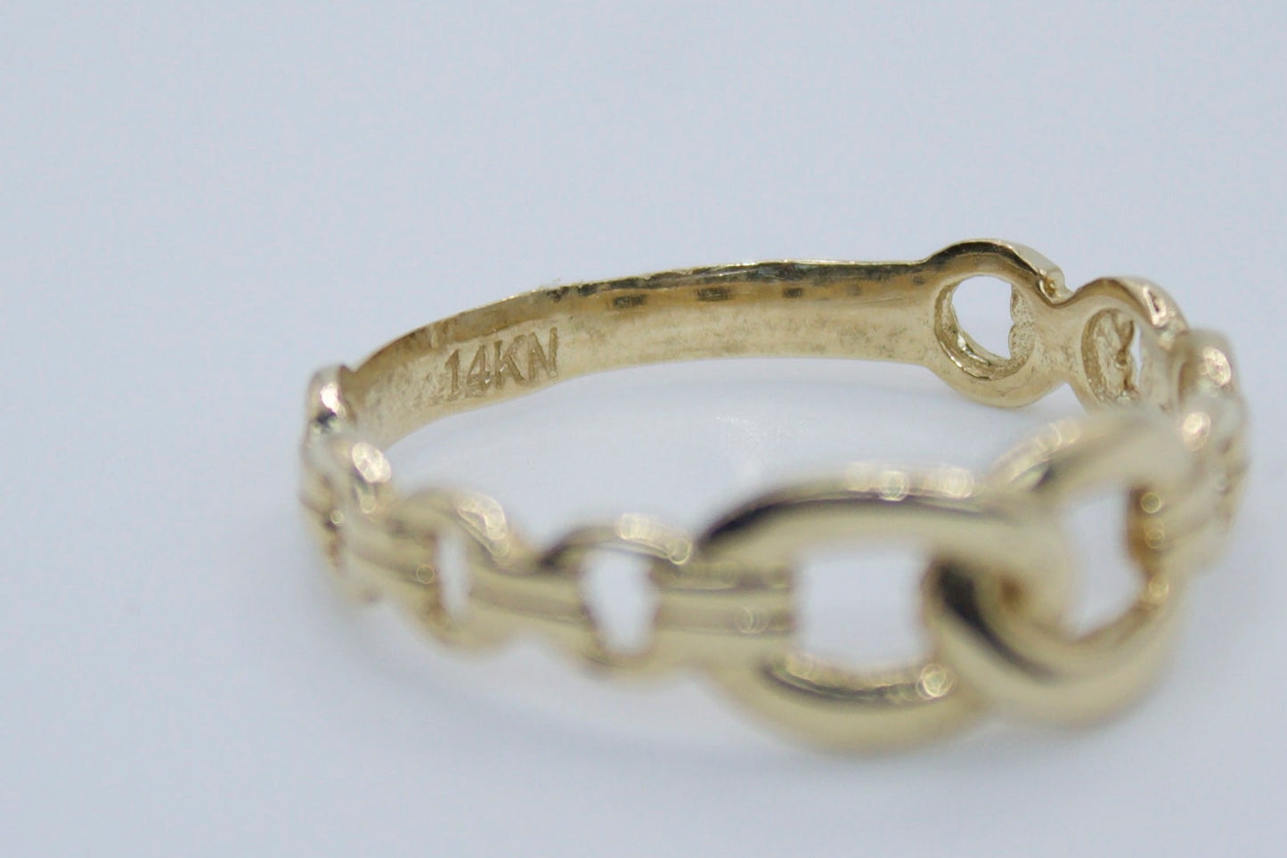 14K Signature Link Ring | Size 7.25