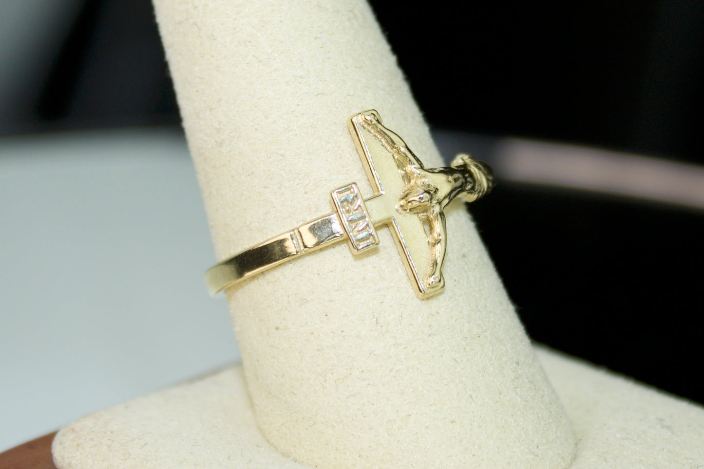 10K Solid Crucifix Ring