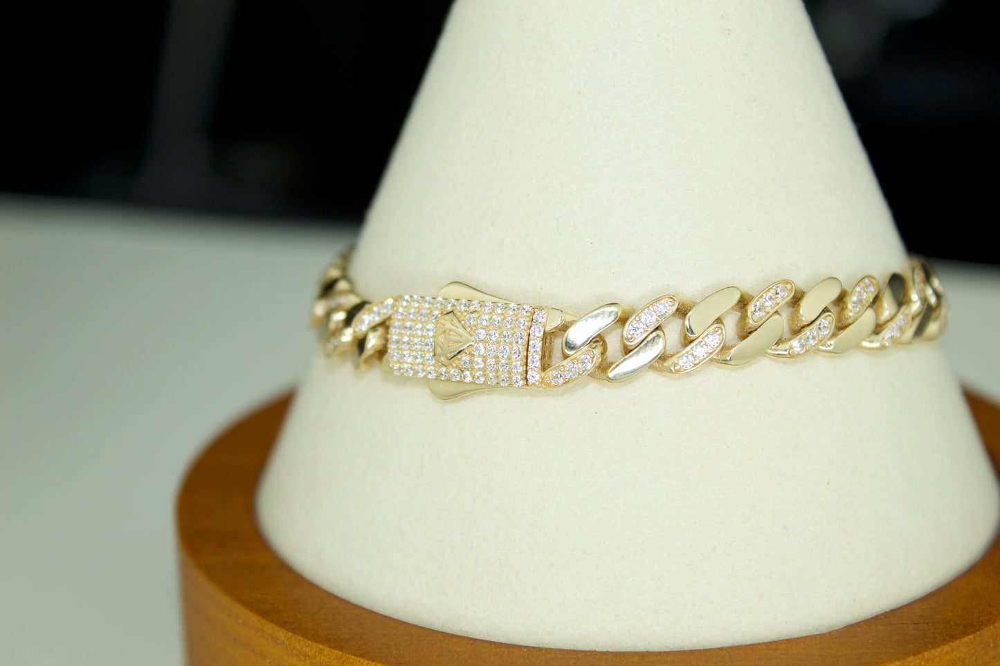 Monaco Vice Versa Cuban Bracelet | 14K | CZ | 7.5 Inch