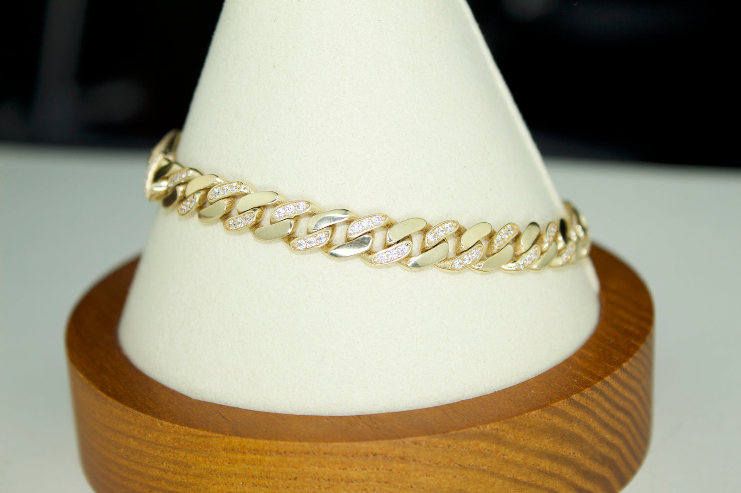 Monaco Vice Versa Cuban Bracelet | 14K | CZ | 7.5 Inch