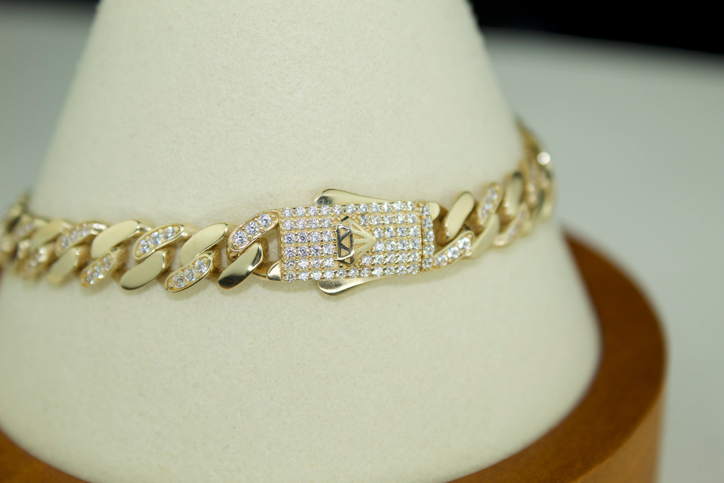 Monaco Vice Versa Cuban Bracelet | 14K | CZ | 7.5 Inch