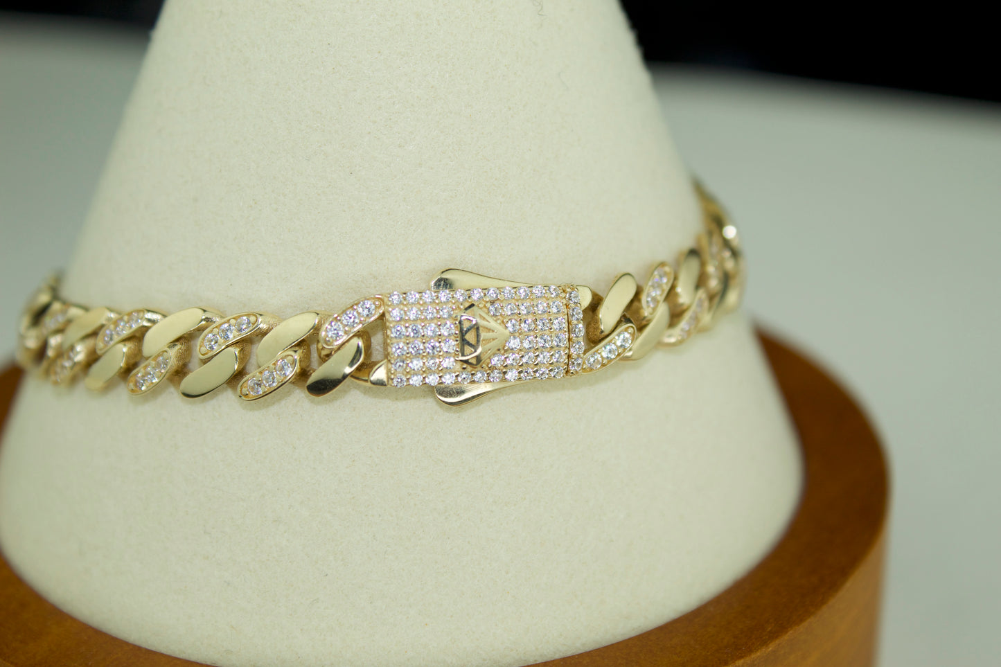 Monaco Vice Versa Cuban Bracelet | 14K | CZ | 7.5 Inch