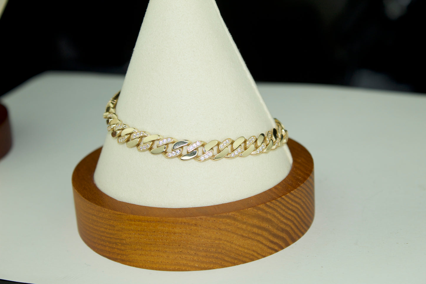 Monaco Vice Versa Cuban Bracelet | 14K | CZ | 7.5 Inch