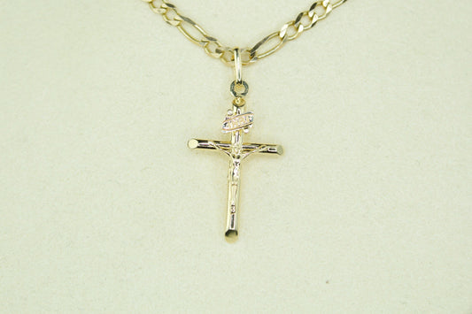 14K Handcrafted Crucifix Pendant