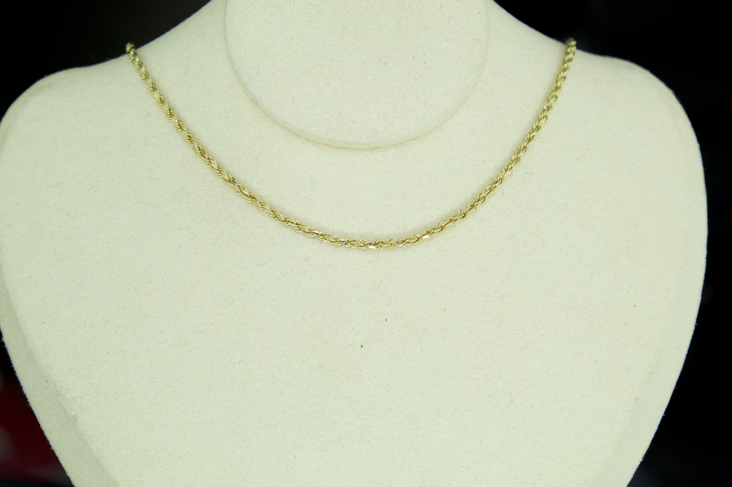 20" Diamond Cut Rope Chain | 10K | 1.7mm | Hollow
