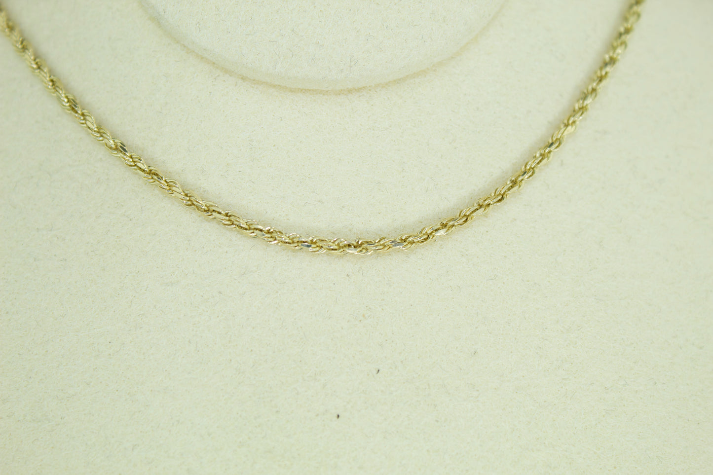 20" Diamond Cut Rope Chain | 10K | 1.7mm | Hollow