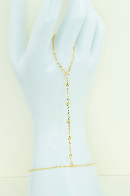 No.21 Beaded Hand Chain Bracelet