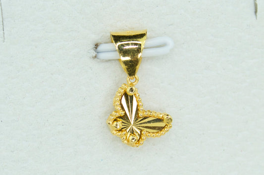 No.21 Butterfly Solid 21K Pendant