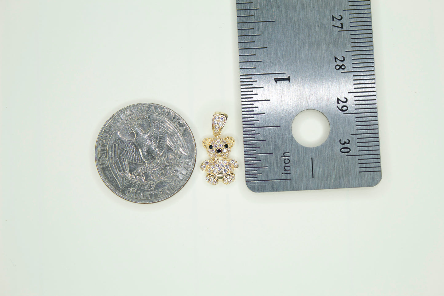 Teddy Bear Pendant | 14K | CZ Accents | Set Option Available