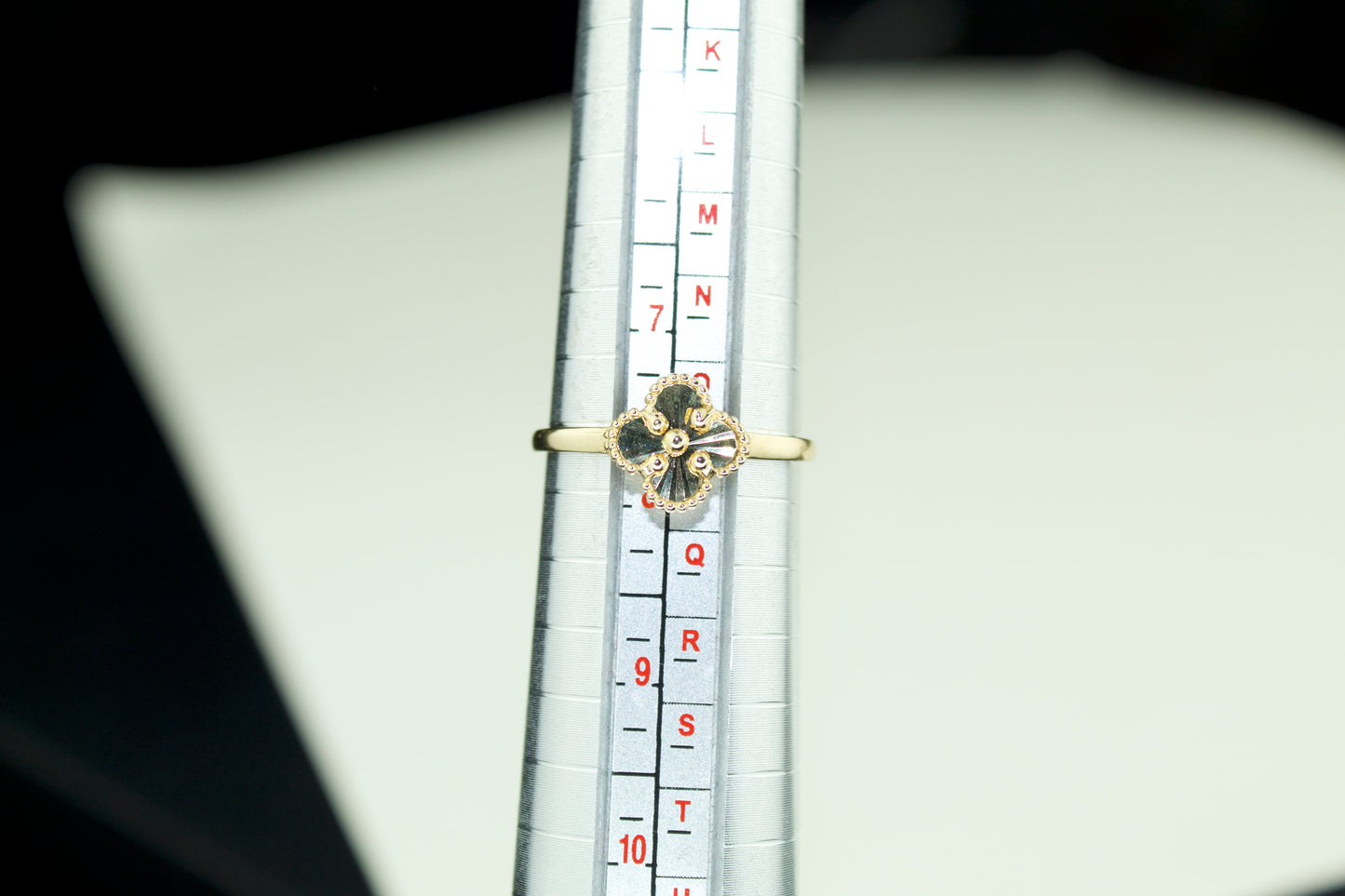 Dainty Clover Ring | Solid 14K | Size 7.5