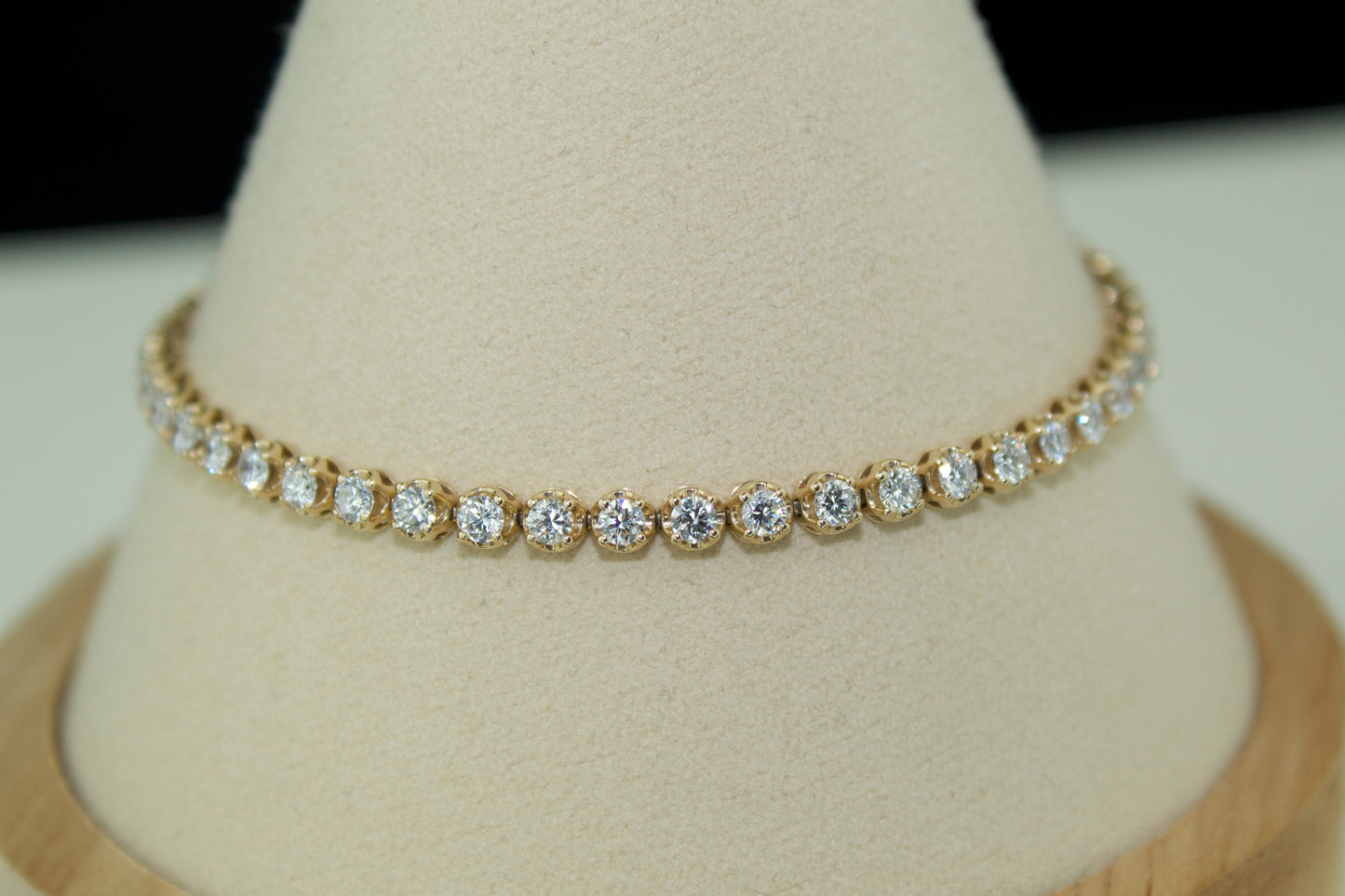 3 CT Lab Grown White Diamond Tennis Bracelet – 10K Gold, 7.5"