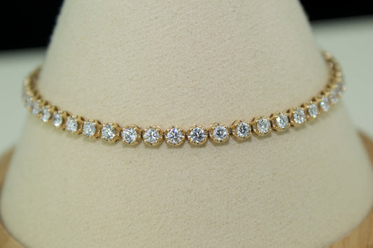 3 CT Lab Grown White Diamond Tennis Bracelet – 10K Gold, 7.5"