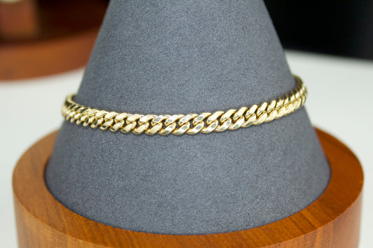 Miami Cuban Bracelet | 10K | Semi Hollow | 4.5mm | 7.5”
