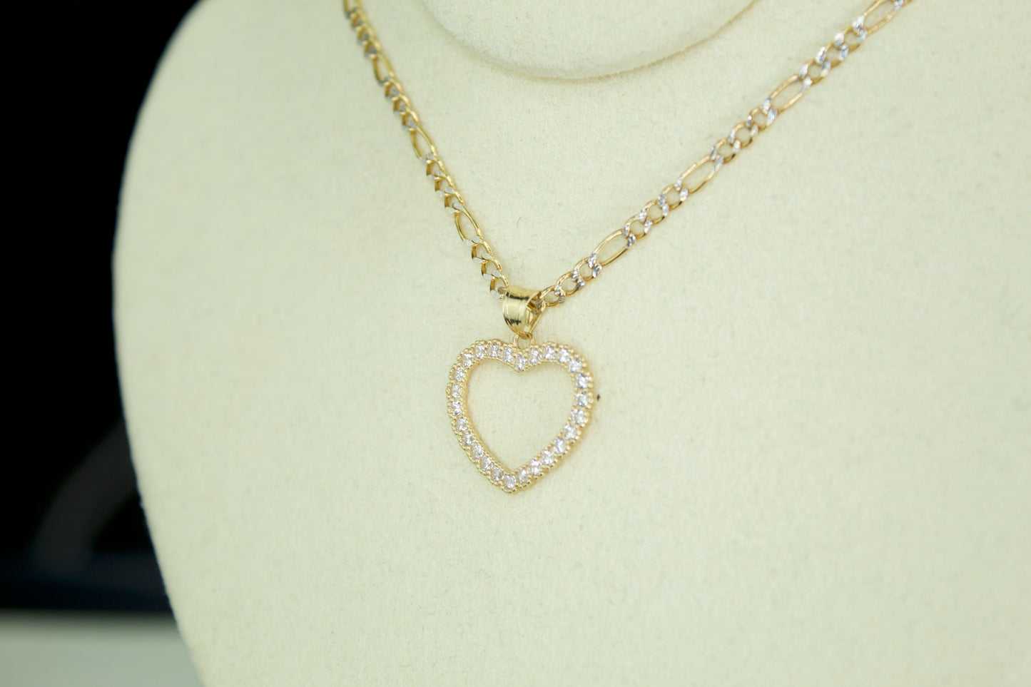 Heart Pendant Necklace | 14K | CZ Heart Charm | Optional Chain Set
