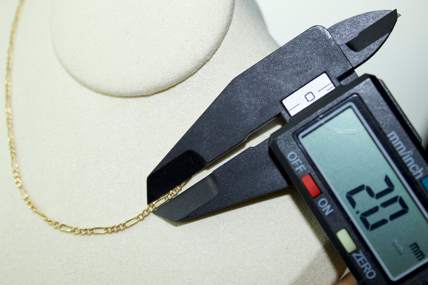 14K Hollow Figaro Chain – 22", 2.0 mm