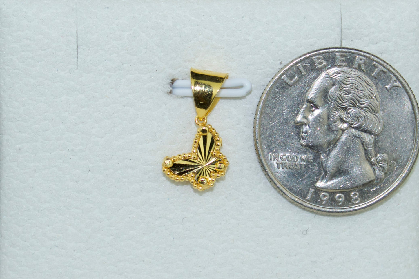 No.21 Butterfly Solid 21K Pendant