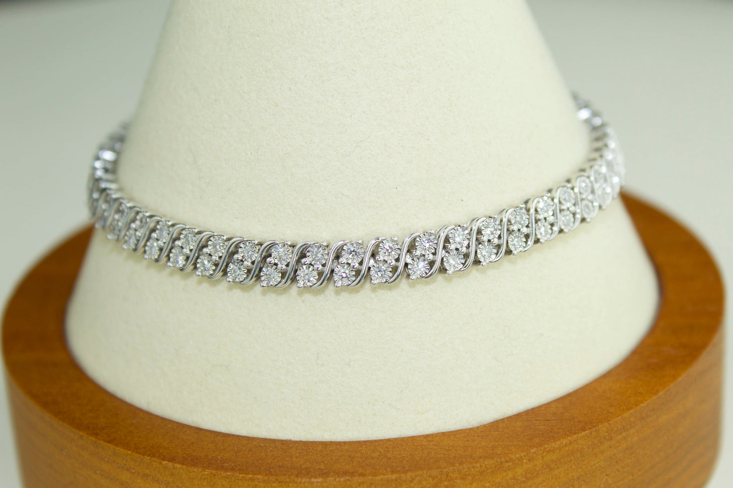 Lab Grown Diamond Bracelet | .925 Sterling Silver | Rhodium Plated | 7.5"